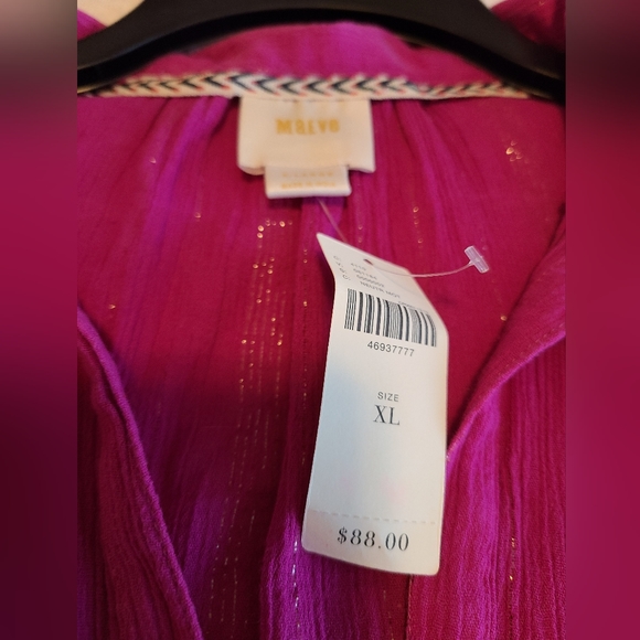 Anthropologie Pink blouse, NWT, size XL. - Picture 2 of 3